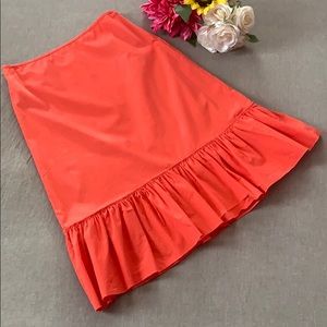 Coral J. Crew Cotton Skirt